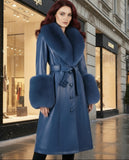 Gill Long Sheepskin Fox Fur Coat