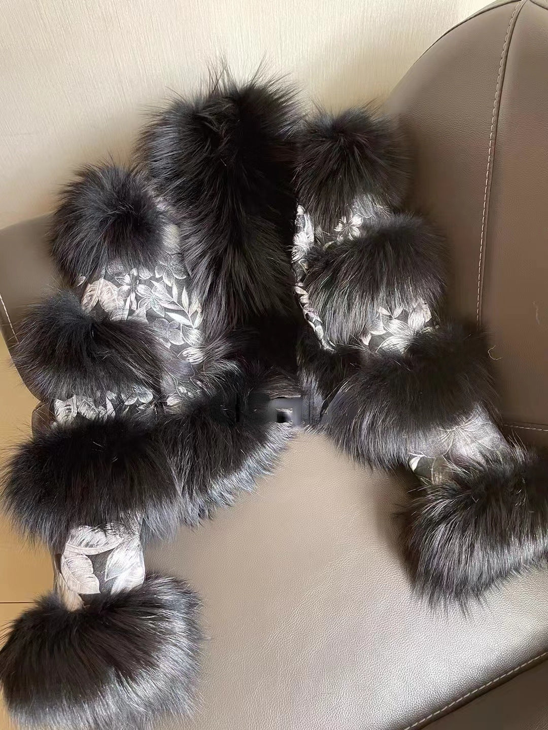 Sophia Short Sheepskin Fox Fur jacket