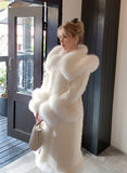 Nimia Fox Fur Down Beaded Coat
