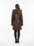 Brown short Curly haired Long coat