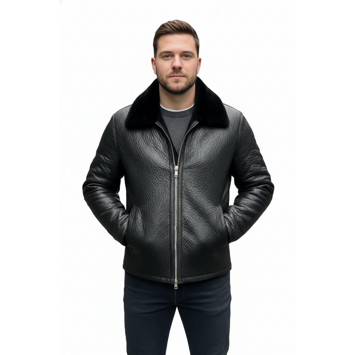 Black Hippo Sheepskin