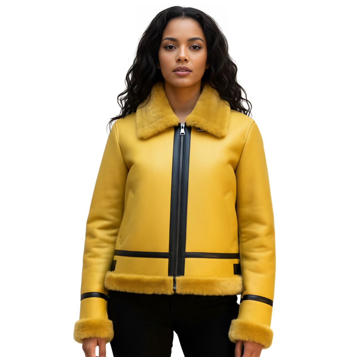 Short Yellow Sheepskin