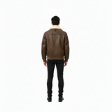 Aviator Brown Sheepskin jacket