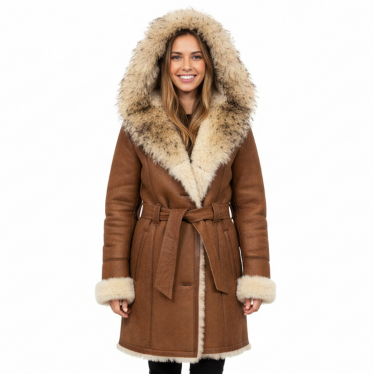 Beige Mongolian Sheepskin