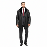 Long Black sheepskin Coat